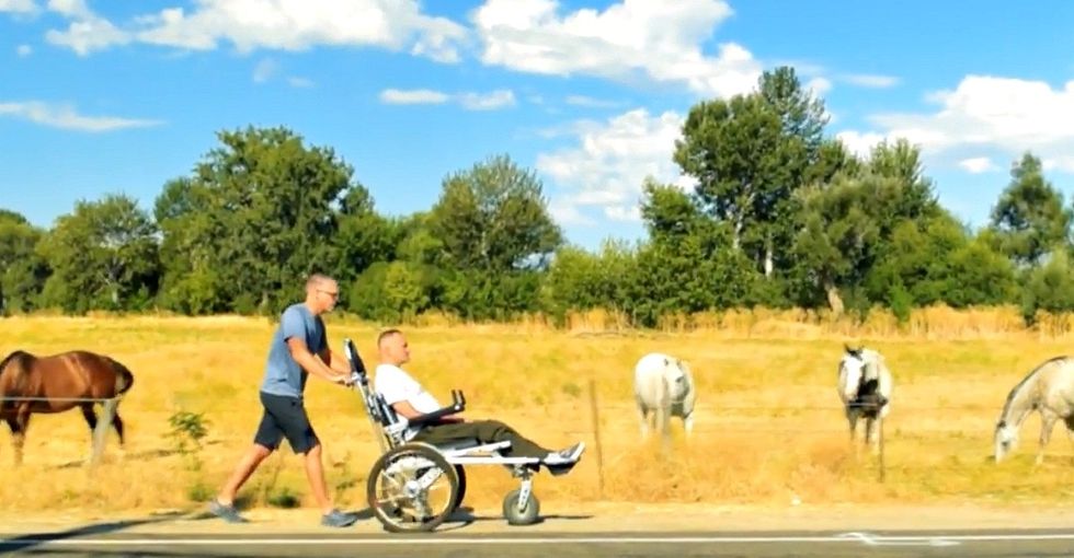 How one man helped his best friend with a neuromuscular disorder hike 500 miles.