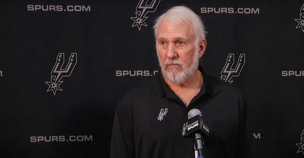 Spurs coach Gregg Popovich takes on Trump and racism in a powerful speech.