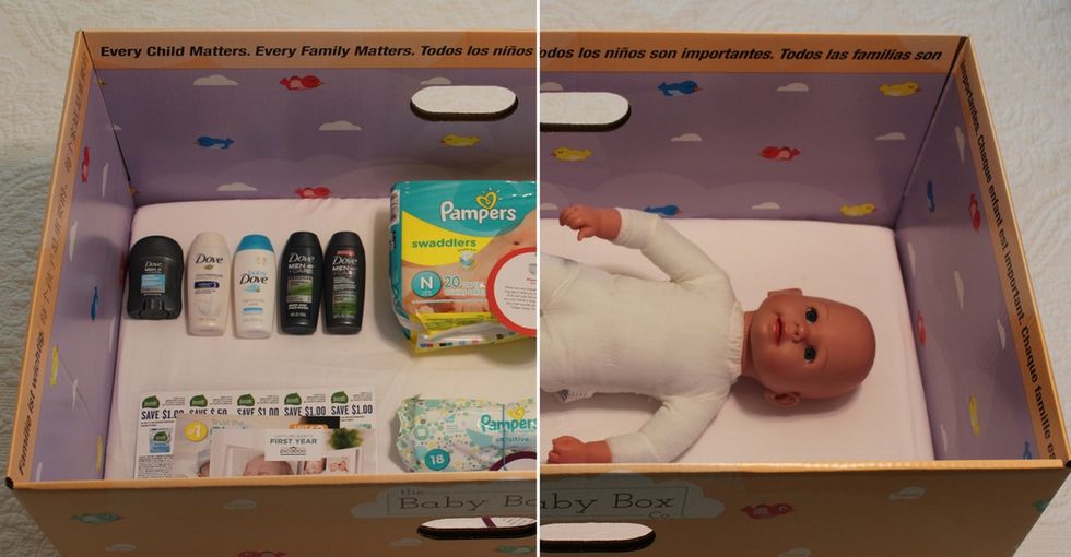 Photos of what's inside those 'baby boxes' you keep hearing about.