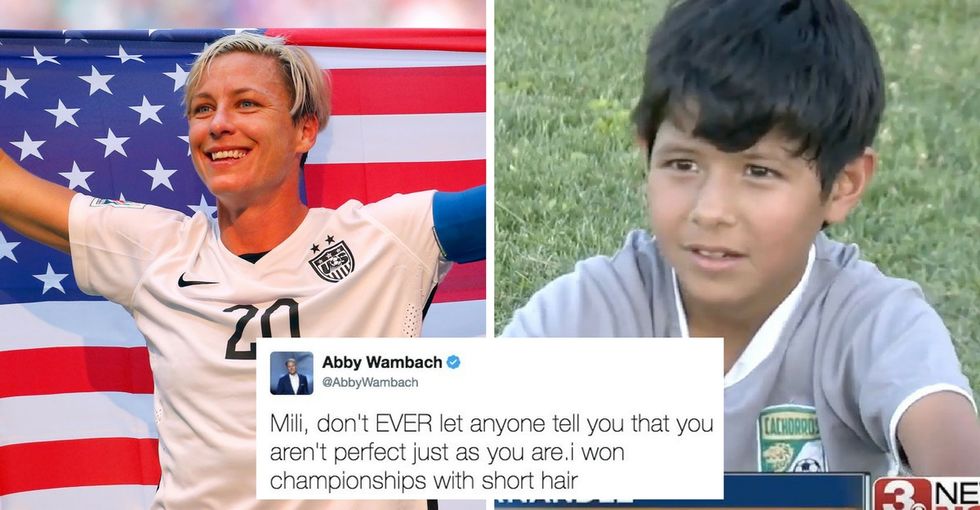 Famous soccer players are defending an 8-year-old-girl disqualified for her short hair.