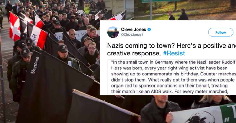 A town came up with a brilliant, hilarious way to troll neo-Nazi marchers. Take note.