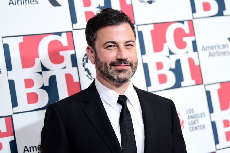 Jimmy Kimmel sums up America's gun problems in a powerful, teary monologue.