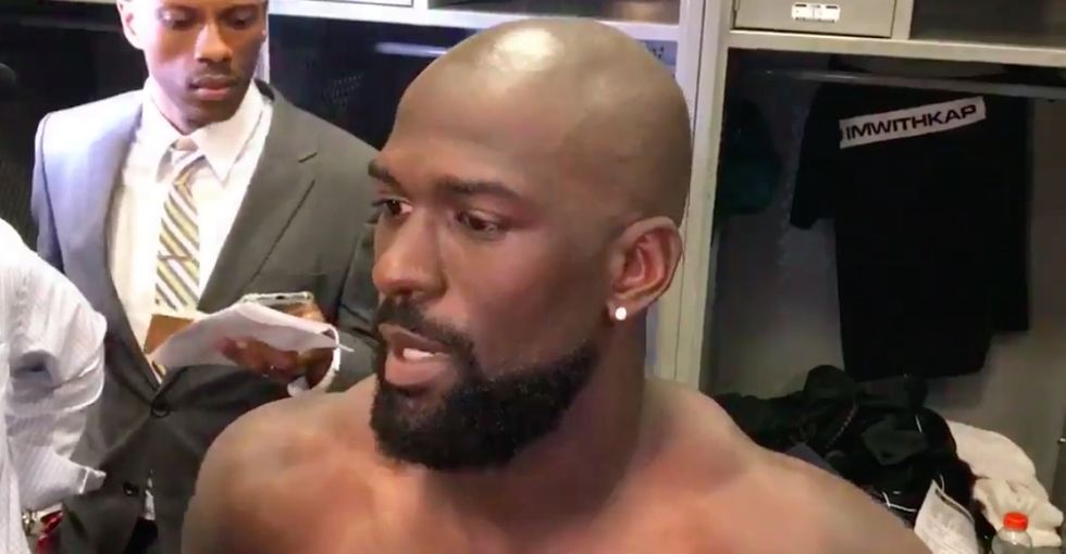 'I take it personally': NFL star chokes up responding to Trump's attacks.