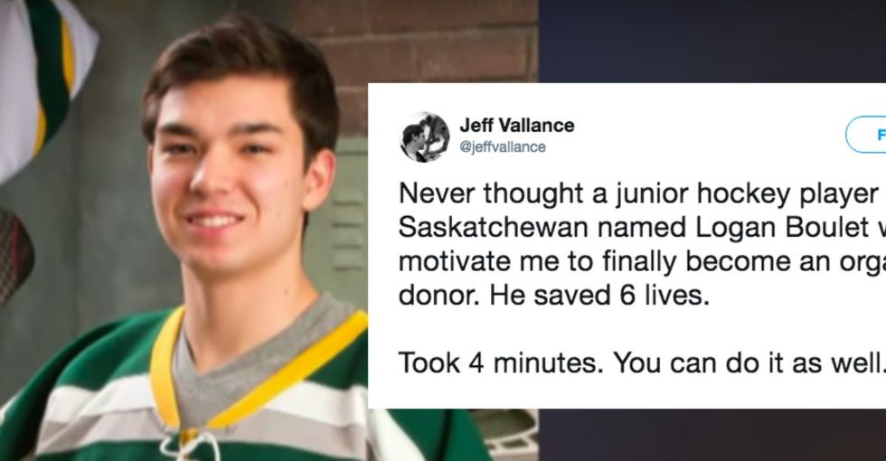 People are becoming organ donors in droves thanks to this heroic hockey player.