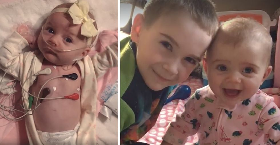 He wanted to brighten his baby sister's hospital visits, so he designed a gown for her.