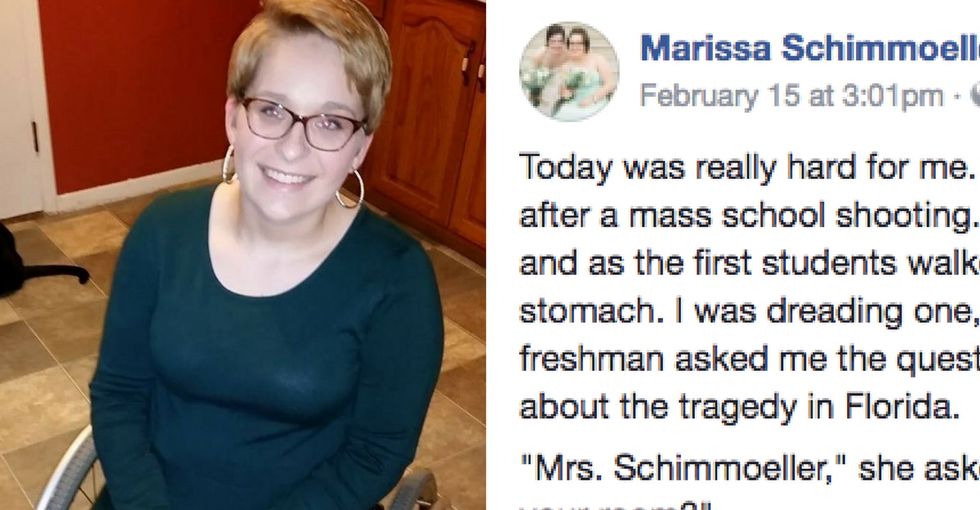 'We are going to carry you': Students bring teacher to tears after the Florida shooting.