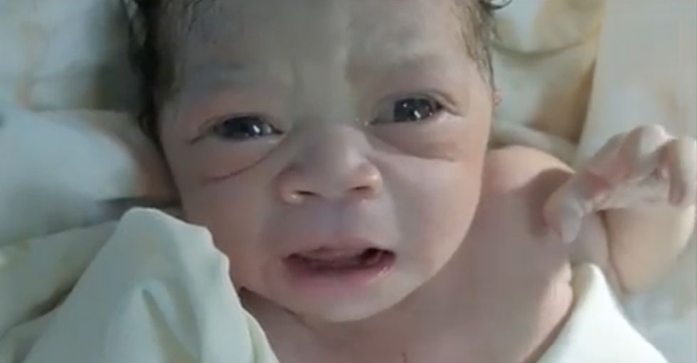Over 300,000 babies were born on New Year's, but this one edged them all out.