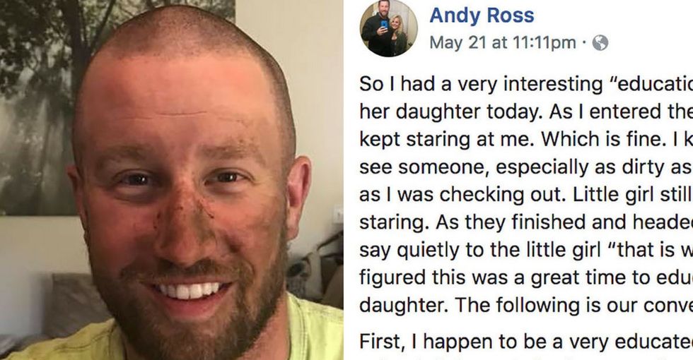 This man turned a rude mom's comment into an awesome lesson about the value of hard work.