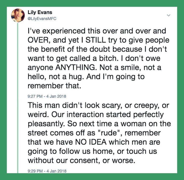 Woman S Explanation For Being Standoffish To Men In Public Brings Up An Important Point About Unwanted Attention Upworthy