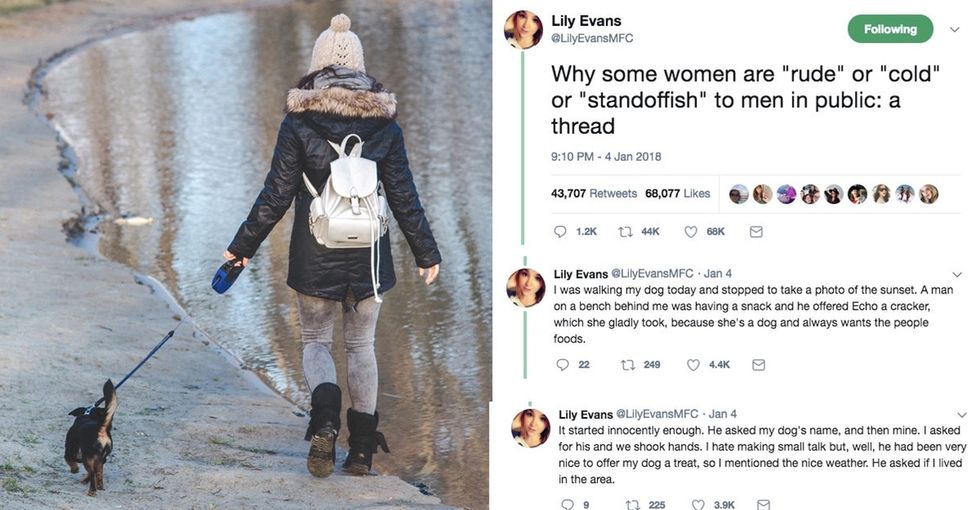 Woman's explanation for being 'standoffish to men in public' brings up an important point about unwanted attention