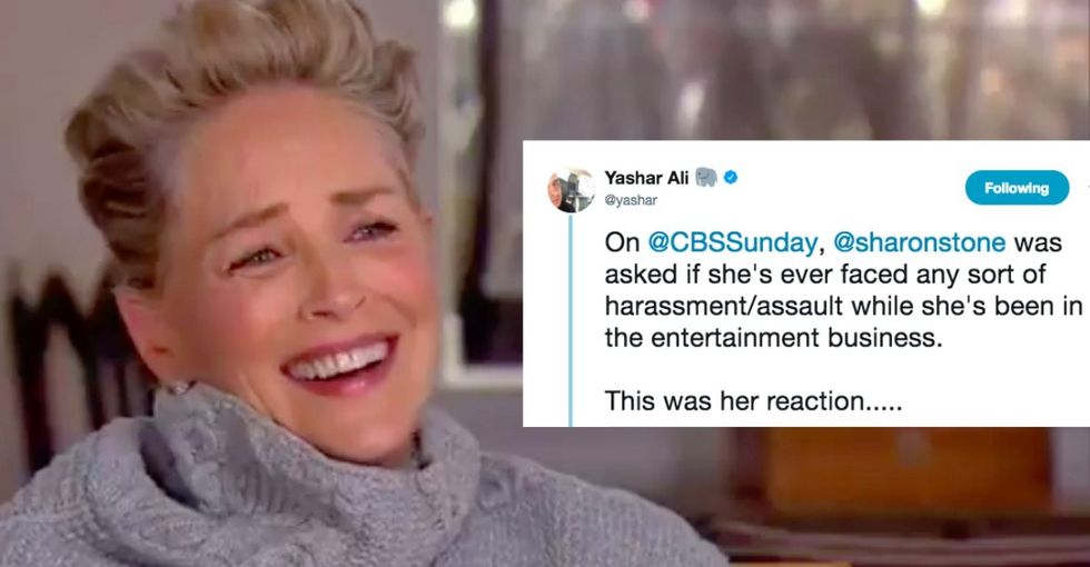 Sharon Stone was asked about sexual harassment. She went into a fit of laughter.