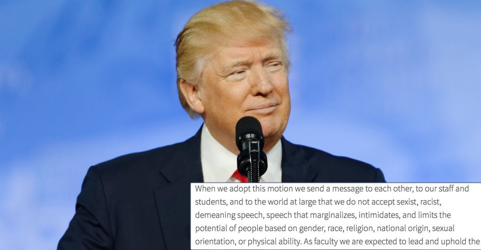 30 years ago this university gave Trump a degree. Now the faculty voted to take it away.
