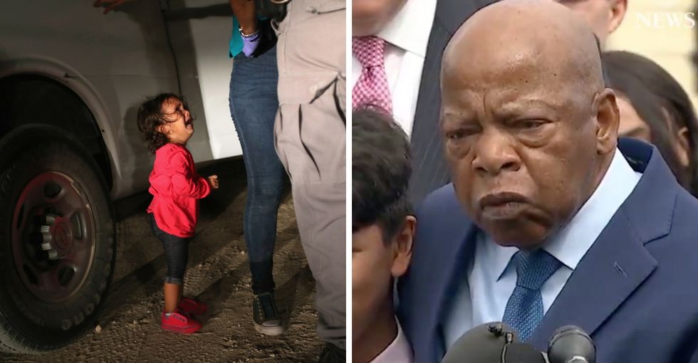 'I'm prepared to go to jail': John Lewis slams Trump's border policies.