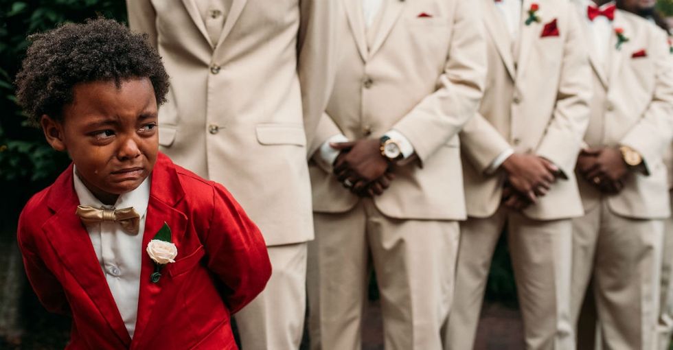 The internet fell in love with this little guy who broke down during his mom’s wedding.