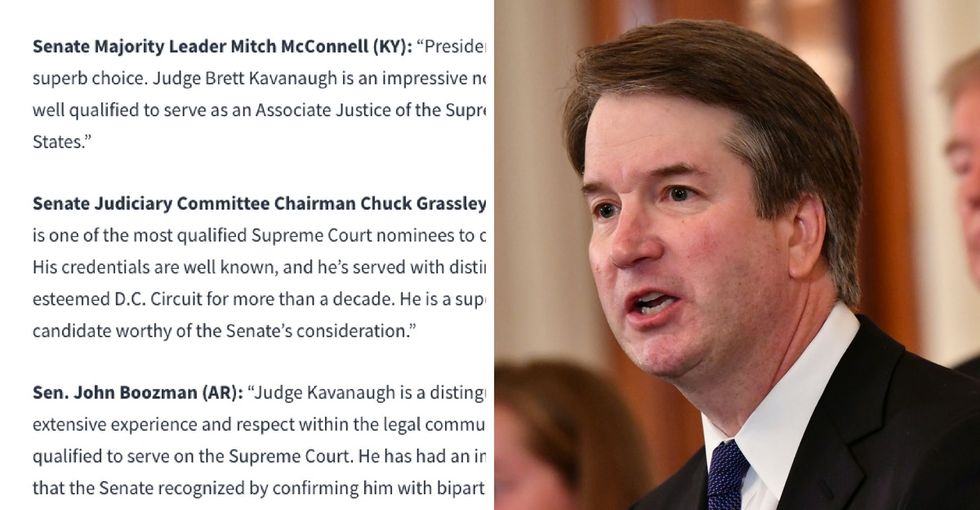 This White House email shows a glaring commonality in who has Kavanaugh's back.