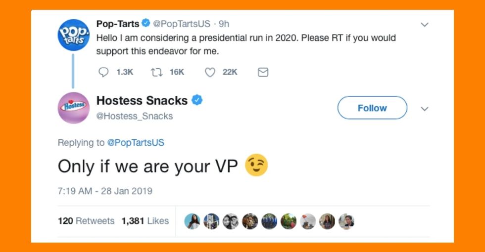 Pop-Tarts for President! Because literally anything is possible in America in 2020.