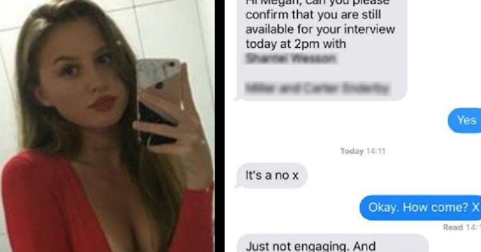 Teen gets the most brutal job rejection over text