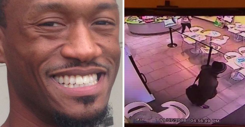This veteran was working in a yogurt shop when employees got 'scared' and called the cops.