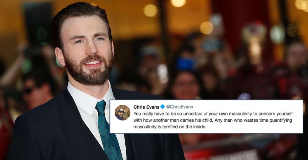 Chris Evans absolutely obliterates Piers Morgan for mocking dads who carry their children.