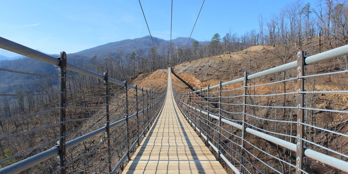Gatlinburg's SkyBridge, the longest pedestrian suspension bridge in