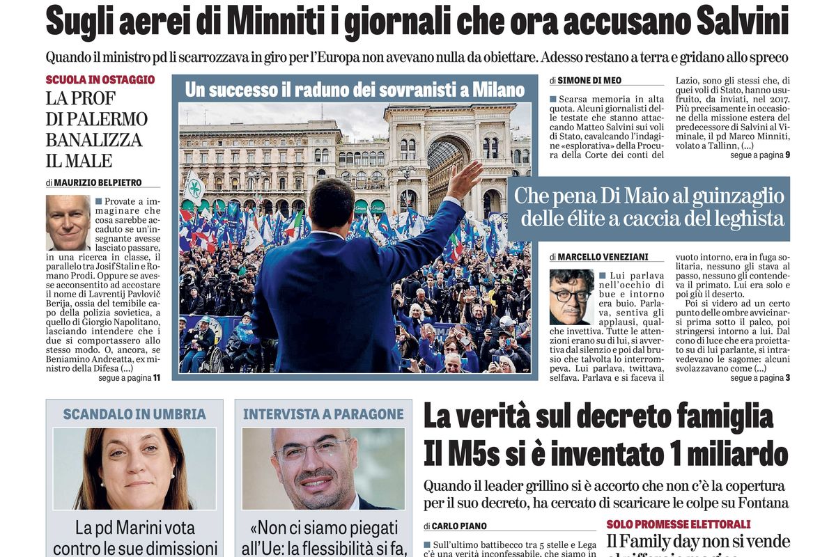 Oggi in edicola