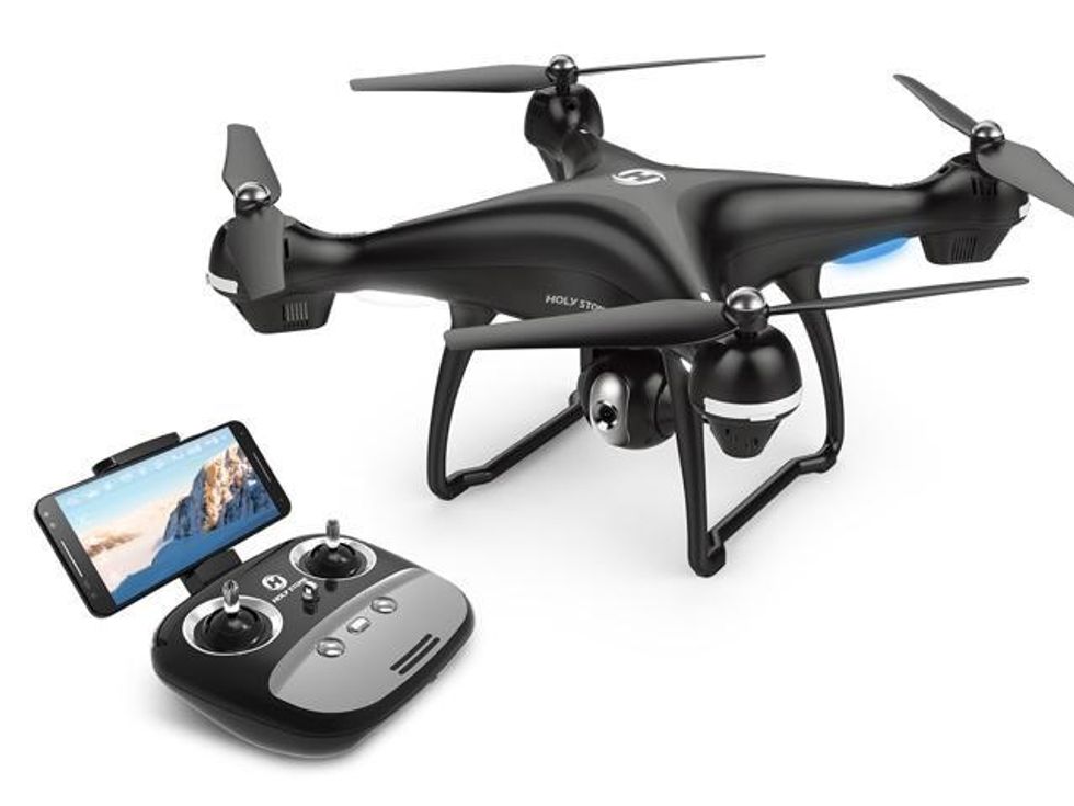 With 15 minutes of flight time, you can video beautiful views of your outdoor hikes with the Holy Stone HS100 FPV drone