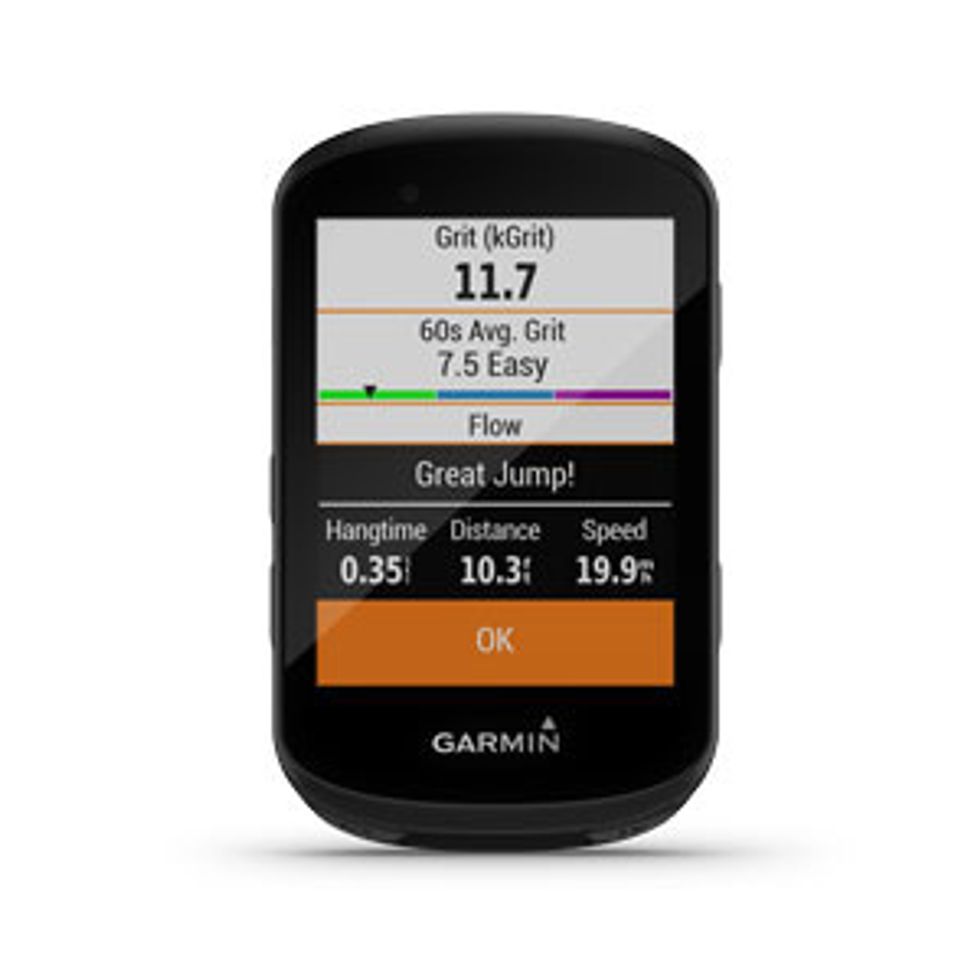 The Garmin Edge 530, pictured here, is a GPS cycling computer with a 20-hour battery life