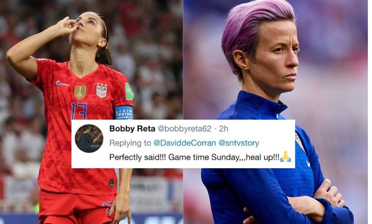 Megan Rapinoe Had An Epic Response To People Complaining About Alex Morgan's 'Tea-Sipping' Celebration At The World Cup