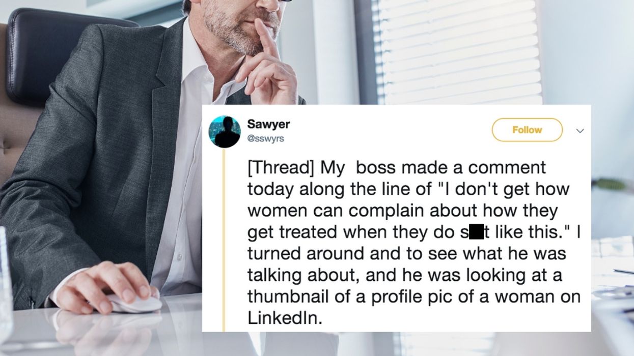 Woman Calls Out Men's Misogynistic Thinking After Her Boss Calls A Random Woman's Picture 'Slutty'