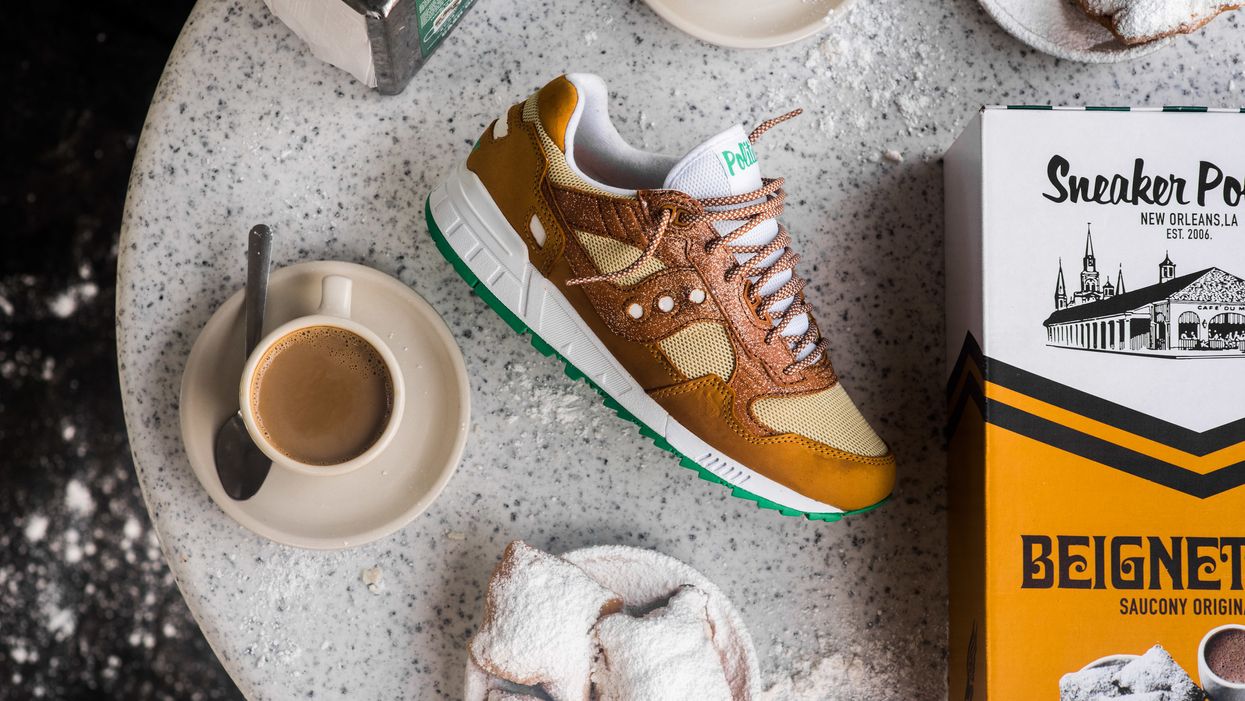 These sneakers were inspired by the beignets at Cafe du Monde in New Orleans