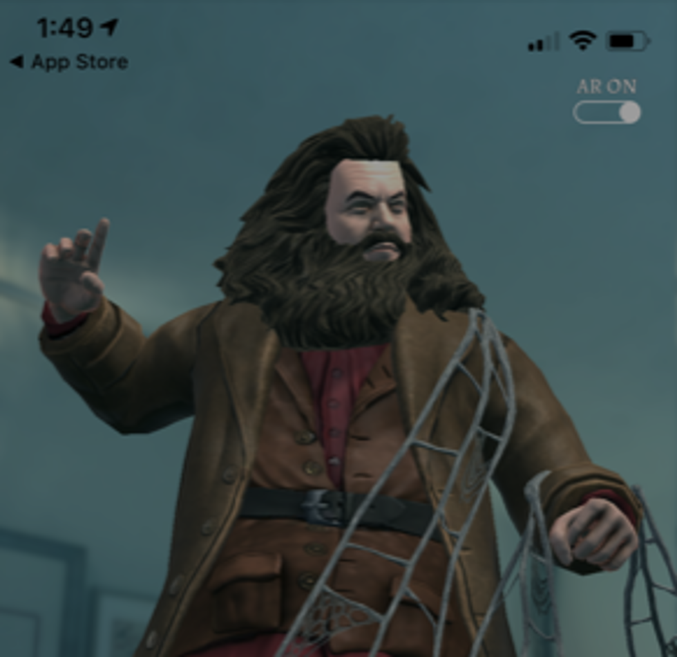 Familiar characters, like Hagrid seen here, show up in Wizards Unite