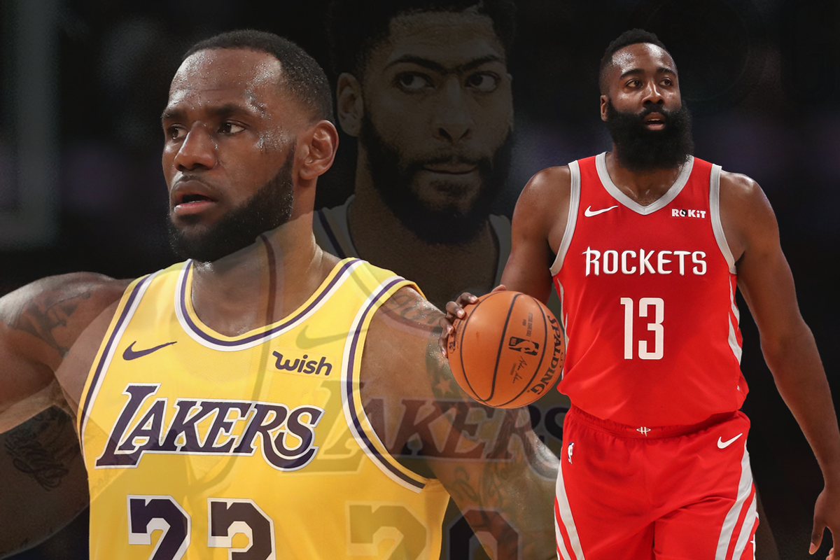 Rockets James Harden, Lakers LeBron James, Anthony Davis