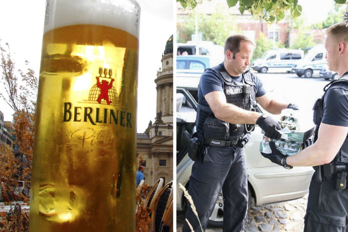 German residents buy up all of town's beer before white supremacists arrive for 'Shield and Sword Festival.'