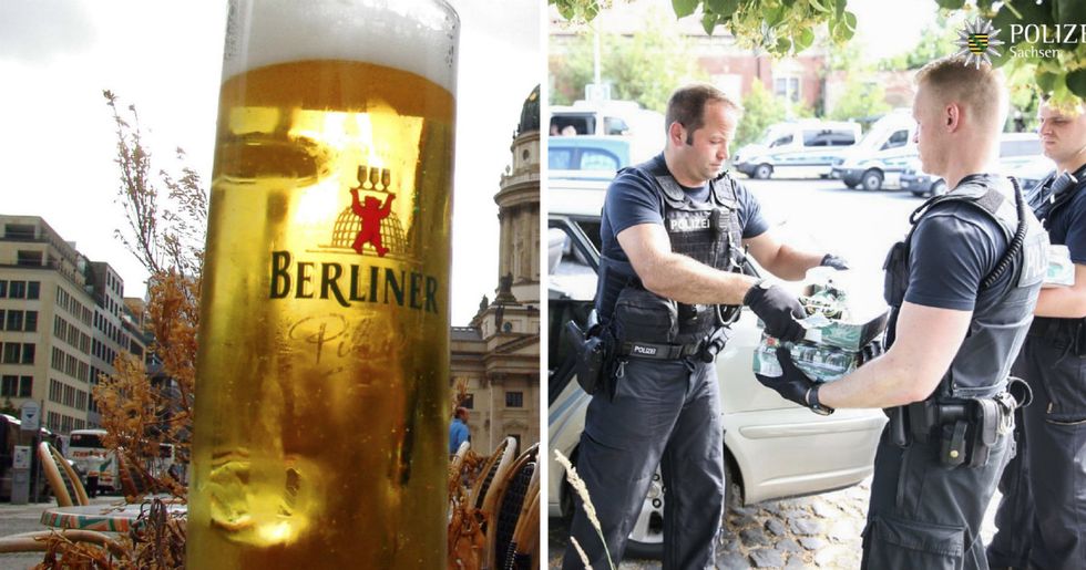 German residents bought all of town's beer before white supremacists arrive for 'Shield and Sword Festival.'