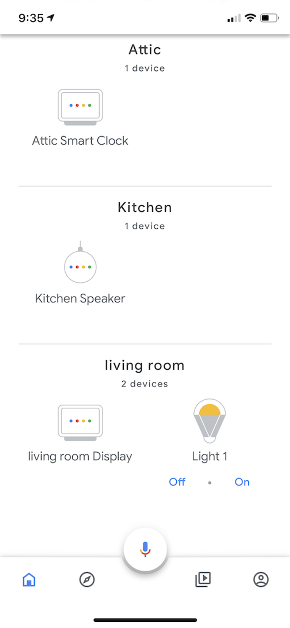 You can also control your C by GE lights in the Google Home app, as pictured here