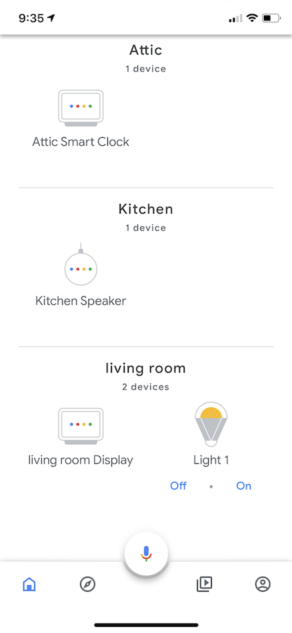 Bạn cũng có thể điều khiển C của mình bằng đèn GE trong ứng dụng Google Home, như hình ở đây