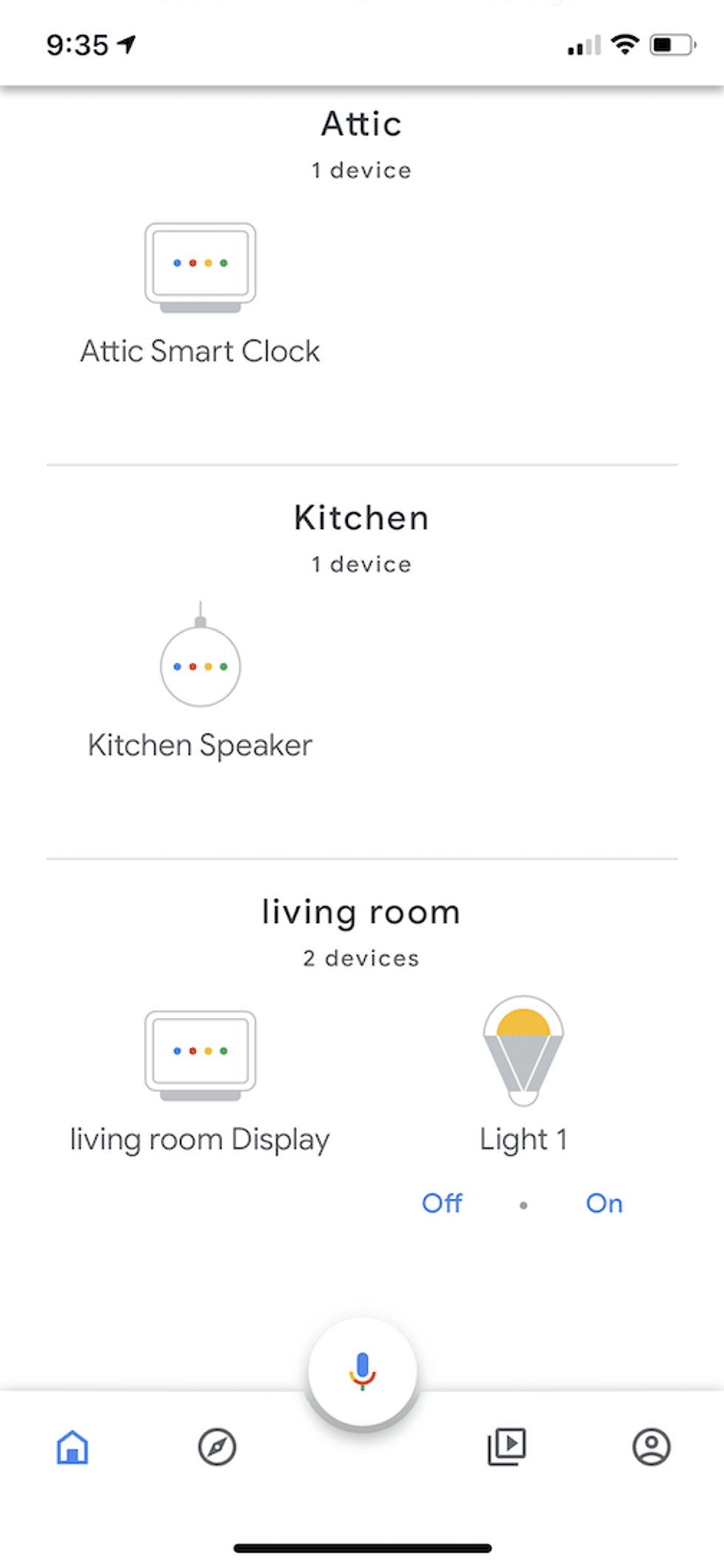 You can also control your C by GE lights in the Google Home app, as pictured here