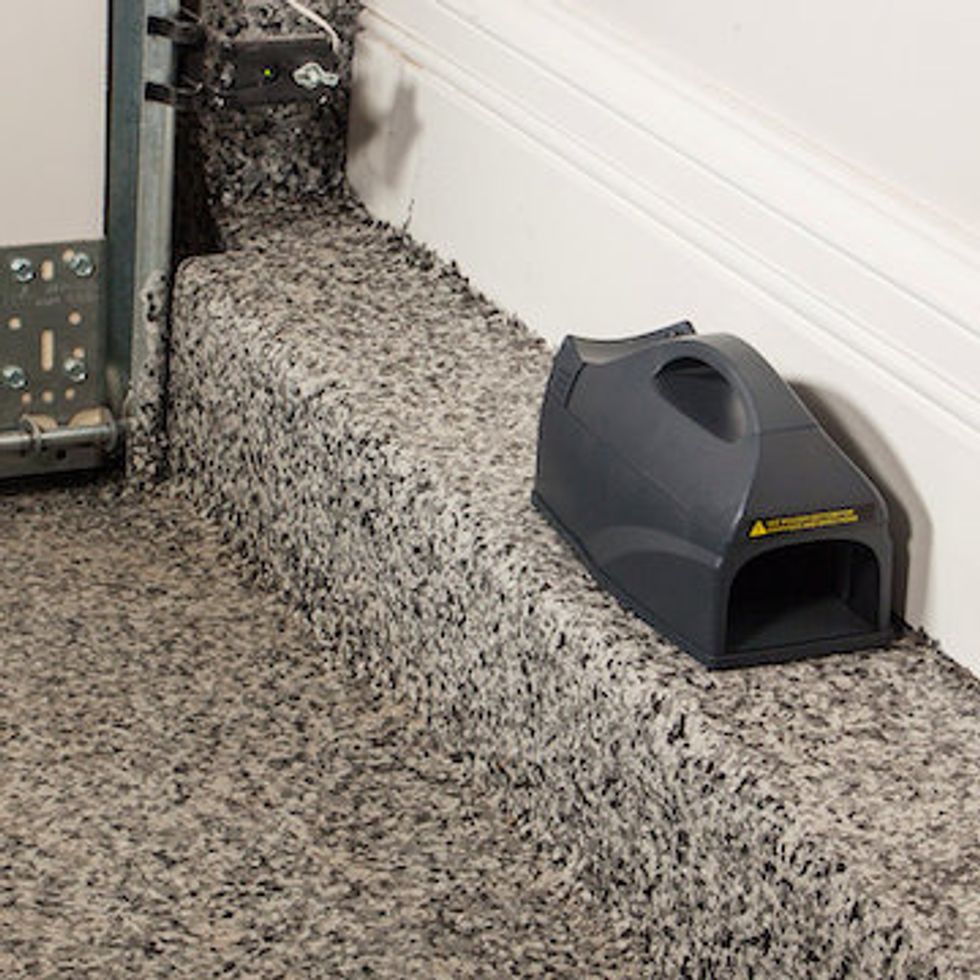 The Mouser, pictured here, links to a Z-Wave hub for remote monitoring, or has an LED light to alert you when something is caught