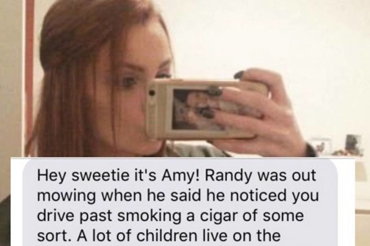 A neighborhood mom thought she caught her teen babysitter smoking and was hilariously wrong.
