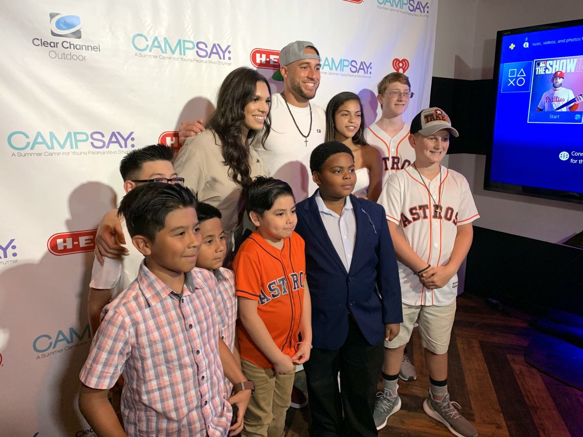 George Springer and Astros stars roll out lively bowling bash for local kids