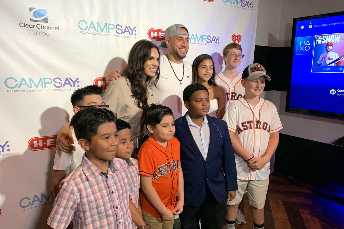 George Springer and Astros stars roll out lively bowling bash for local kids