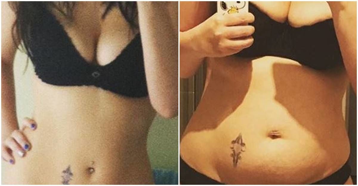 Mom shares underwear pics to show how she learned to love her body after three kids. image photo picture