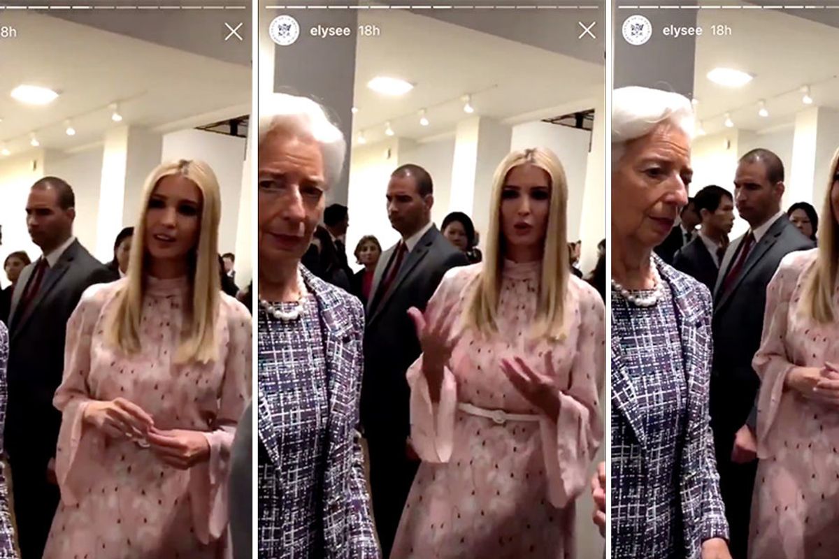 Watch Ivanka Trump try to speak with world leaders. Hint: It's a disaster.