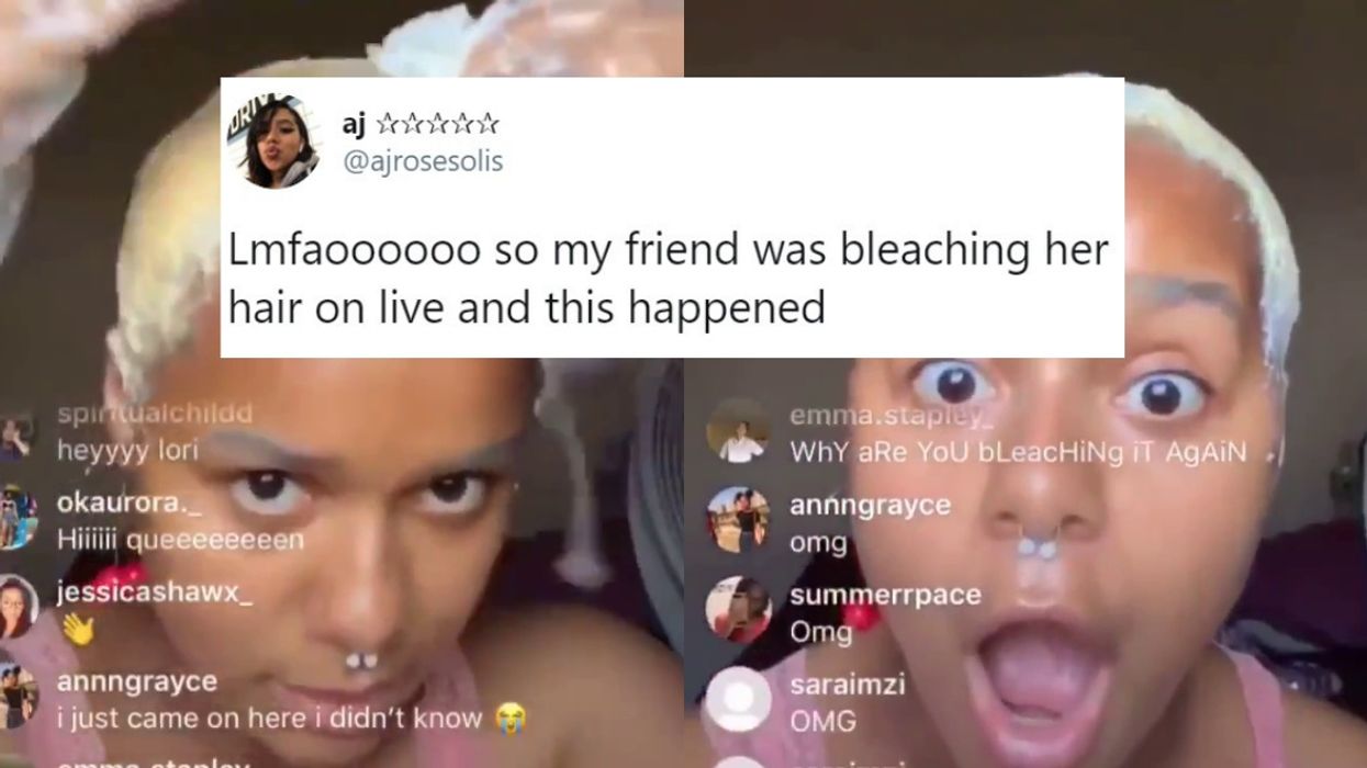 Woman Gets An Unpleasant Surprise While Livestreaming Herself Bleaching Her Hair—And Twitter Is LOLing