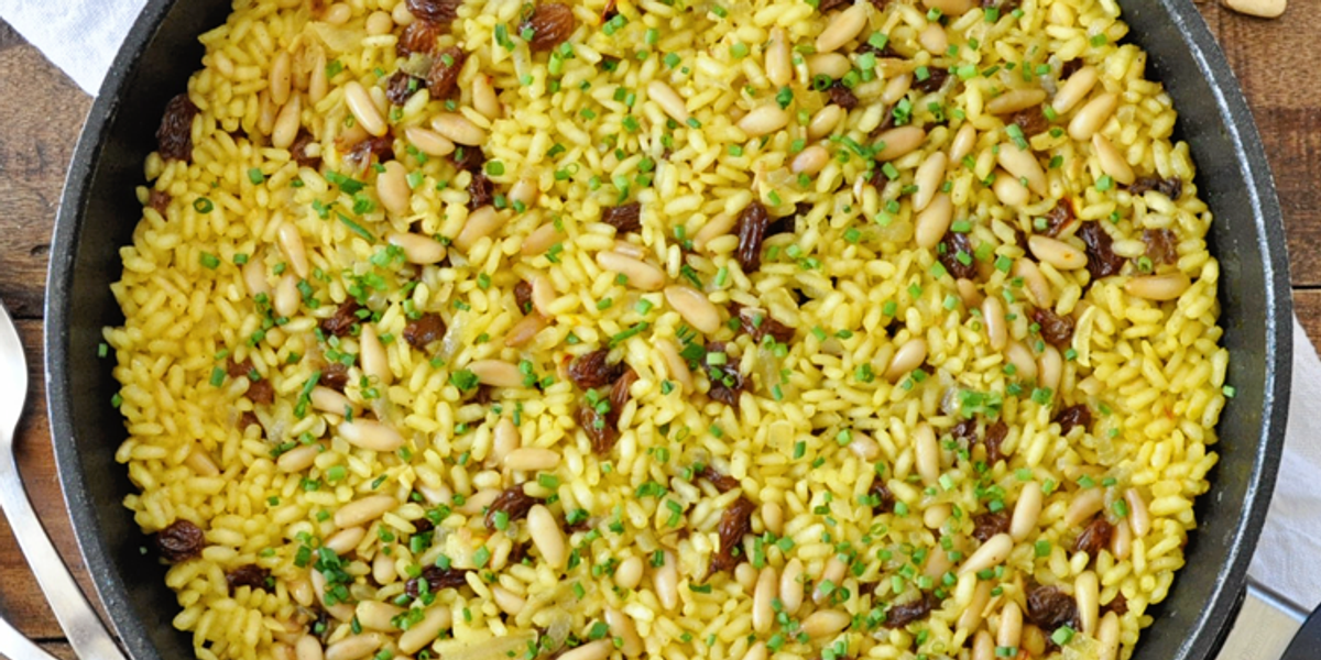Spanish Saffron Rice with Raisins & Pine Nuts My Recipe Magic