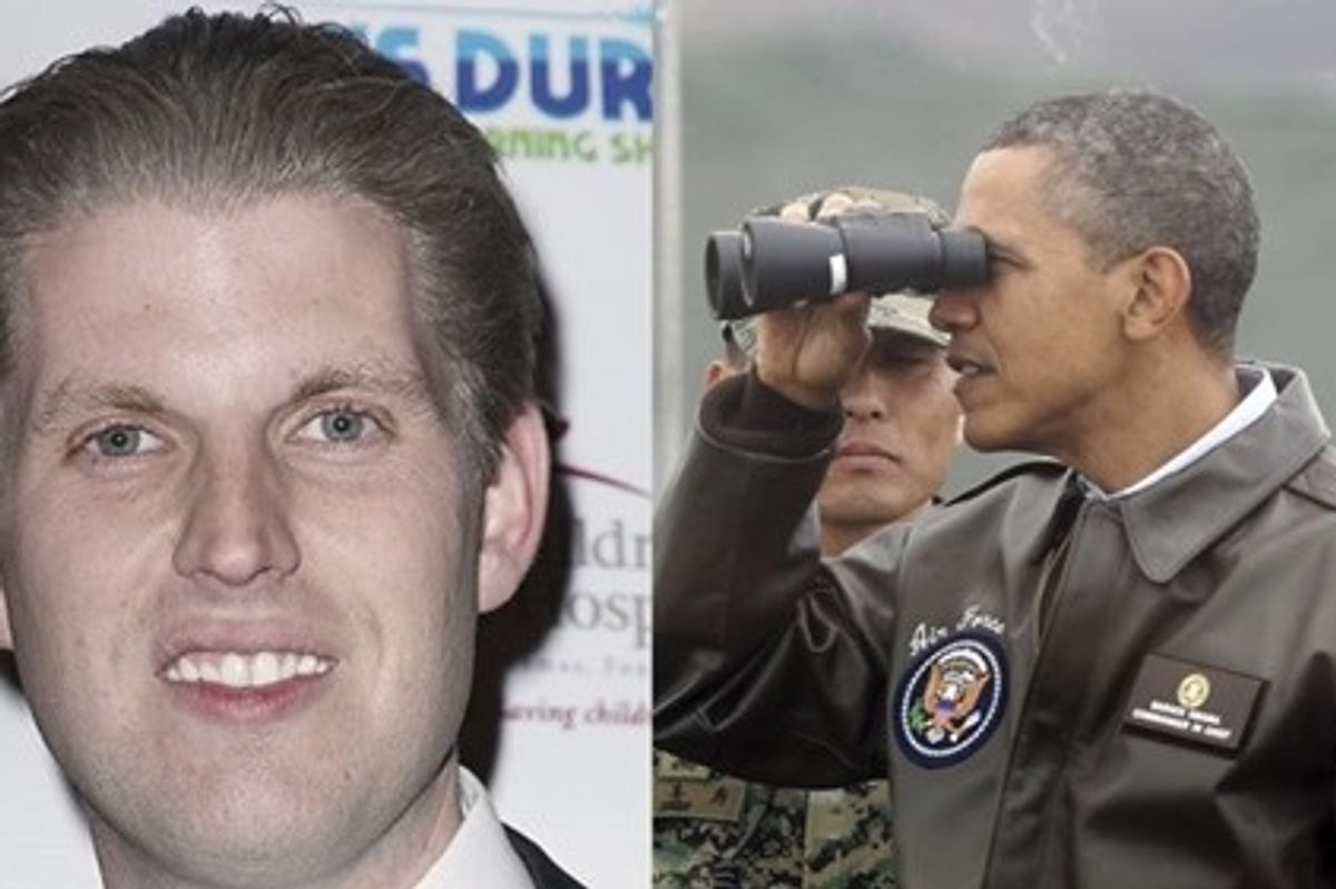 Eric Trump tweets-and-deletes attempted Obama burn.