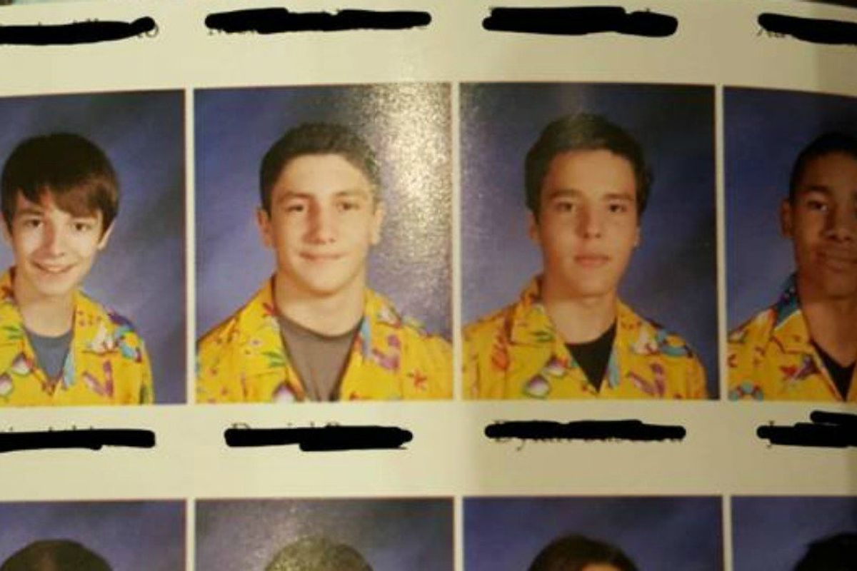 How an obnoxious Hawaiian shirt became the running joke in a high school yearbook.