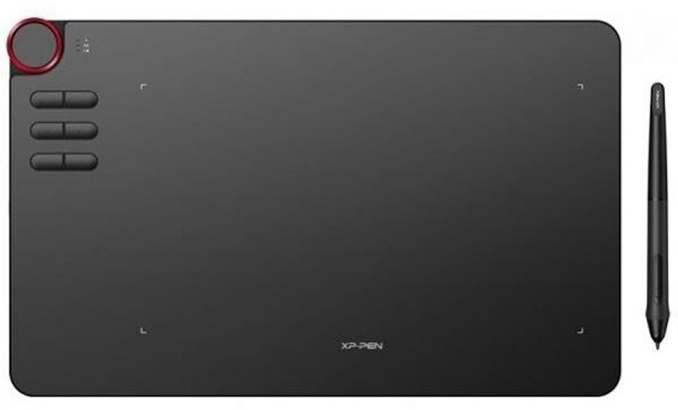 An image of the XP-Pen digital writing device, which is a blank tablet that can be written across when used with a computer