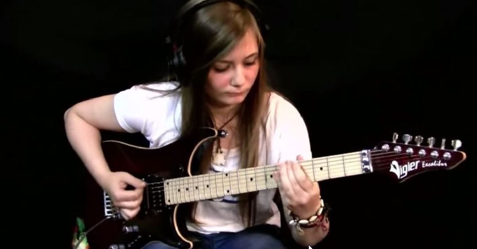 Enter Sand-Girl: Headbanging Teenager Shreds on Metallica