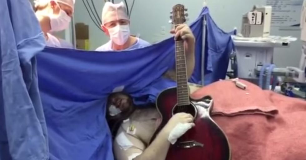 Man Plays The Guitar During Brain Surgery